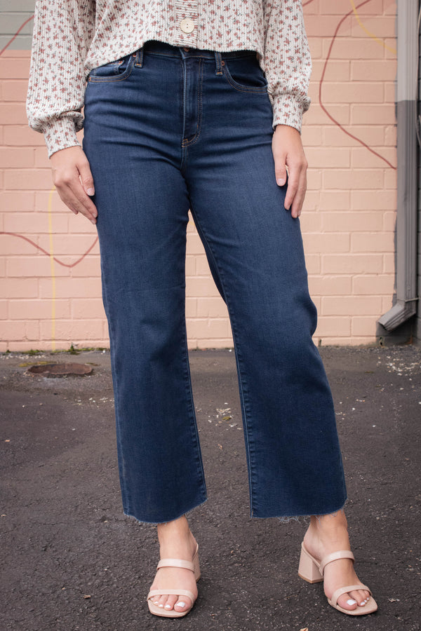 Pleaser High Rise Wide Ankle Jeans, Magic Hour | Daze