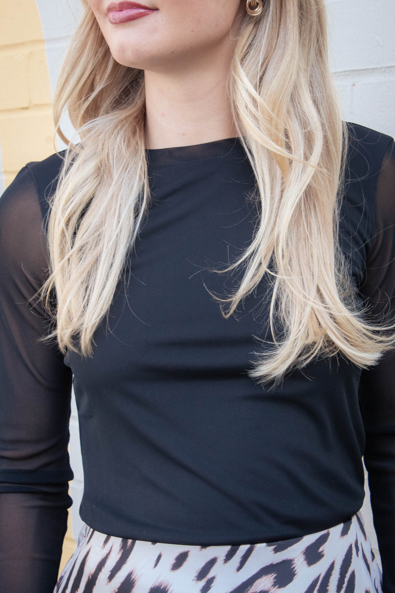 Perfect Mesh Tee, Black | Sanctuary