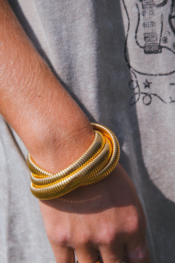 Infinity Layered Bracelet, Gold | Sahira Jewelry