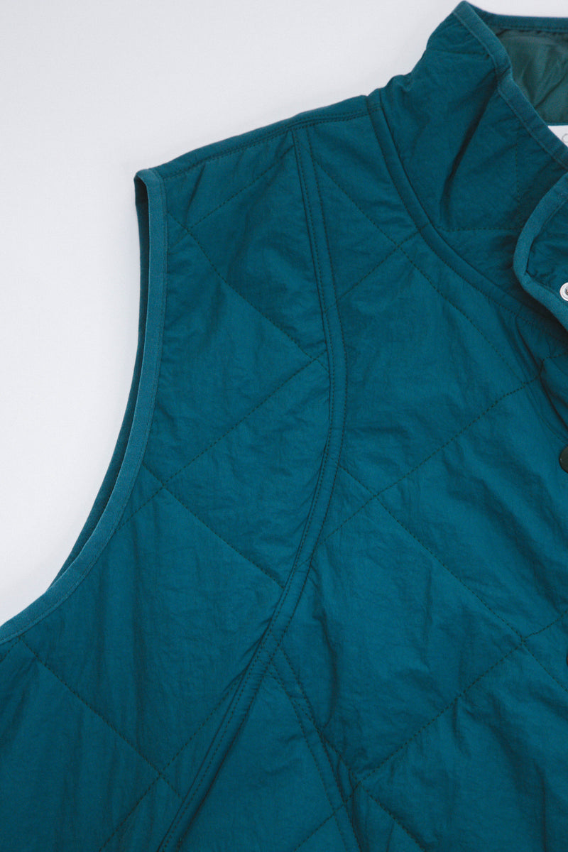 Queen Bee Quilted Vest, Teal Green | Plus Size