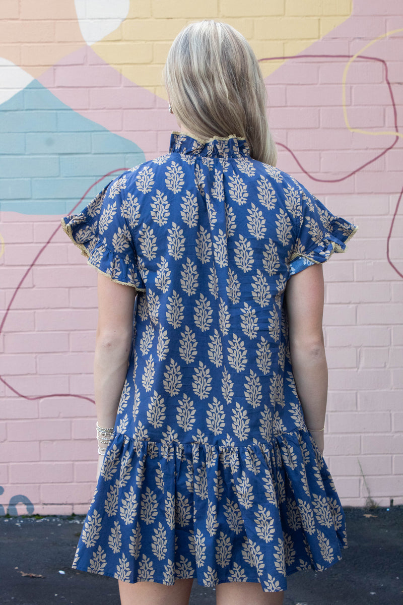 Blake Printed Mini Dress, Midnight