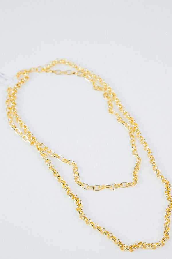 Nova Layered Chain Necklace, Gold