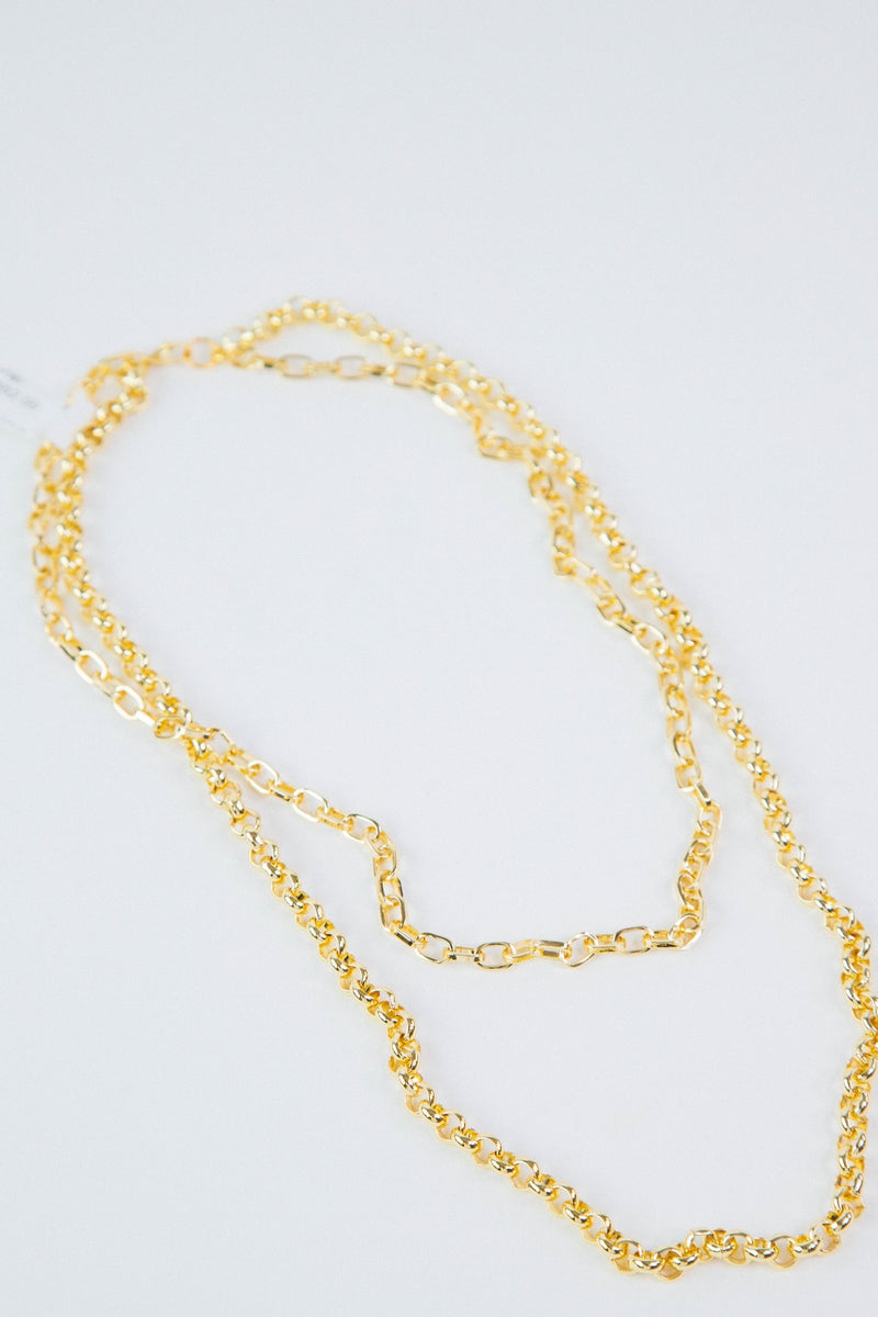 Nova Layered Chain Necklace, Gold
