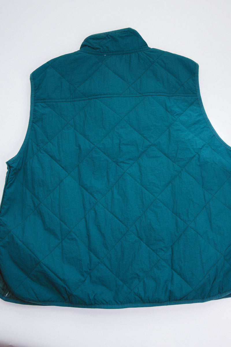 Queen Bee Quilted Vest, Teal Green | Plus Size