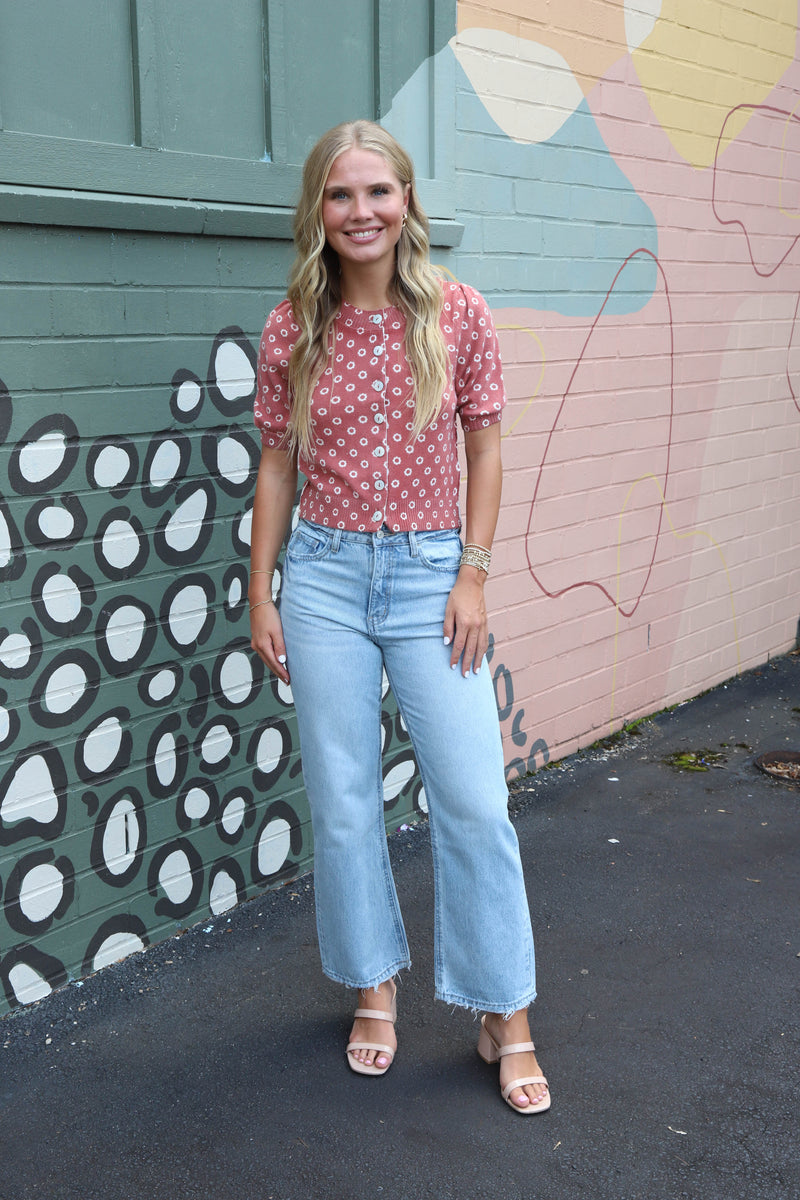 Isla Patterned Cardi, Daisy Combo | Free People