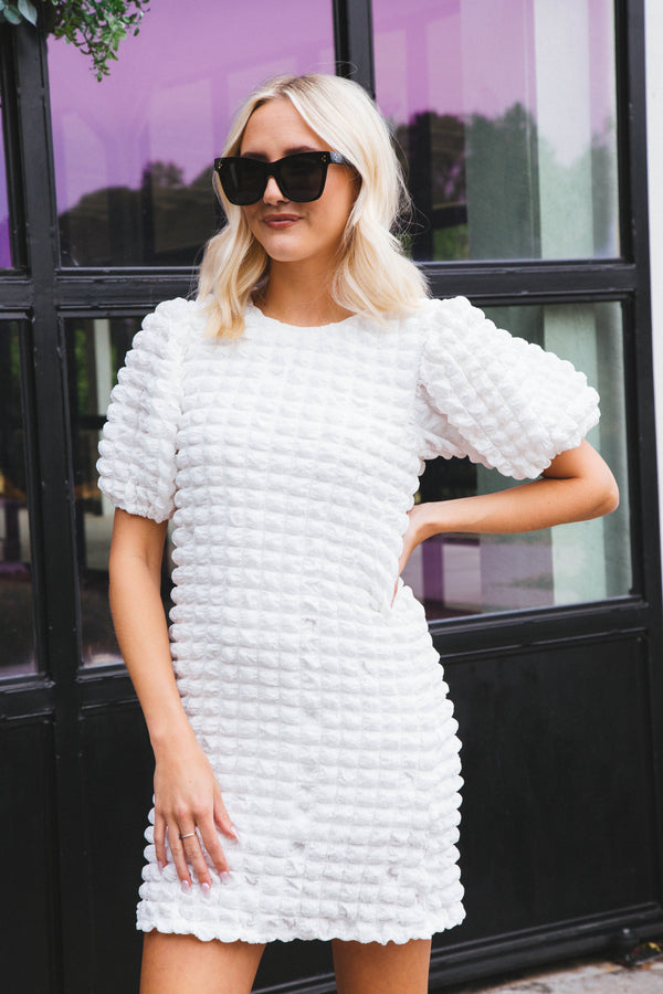 Beau Bubble Dress, Off White