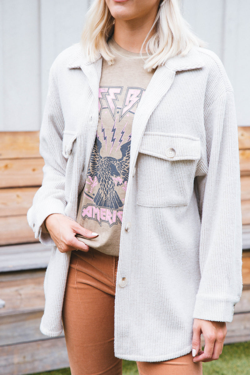 Free Bird America Graphic Tee, Taupe