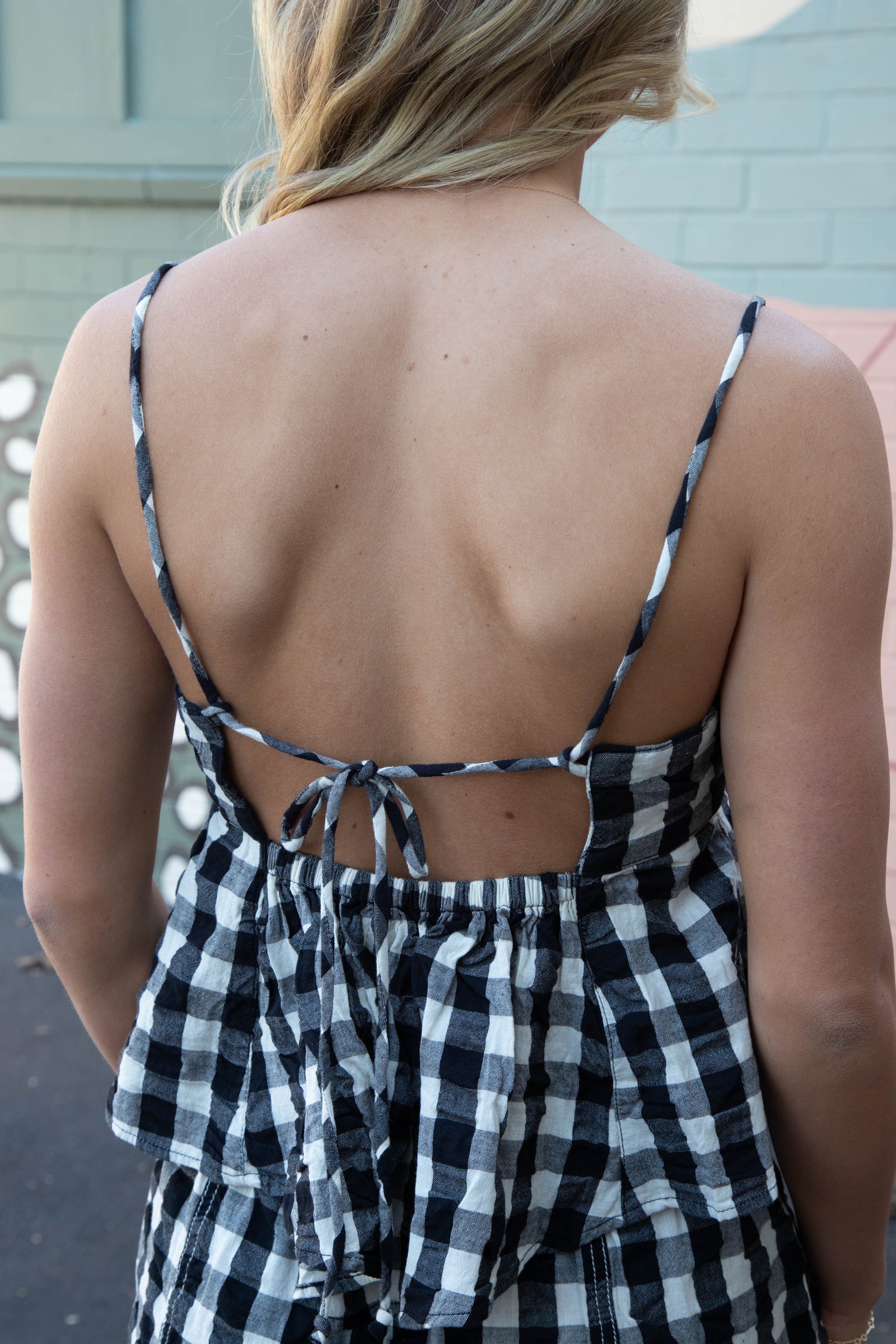 フリーピープル Free People Mia Plaid Tank レディース シャツ トップス Black Combo Free People Women's Mia Plaid Tank, Black Combo at Amazon