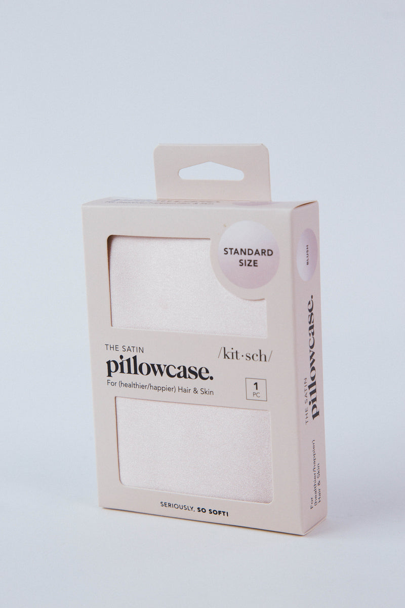 Satin Standard Pillowcase, Blush | Kitsch