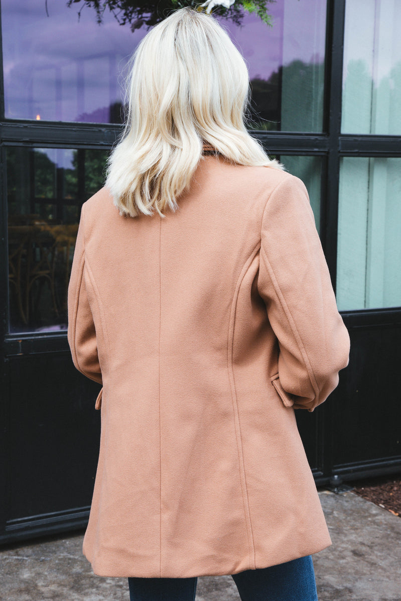 Corisse Button Up Jacket, Camel