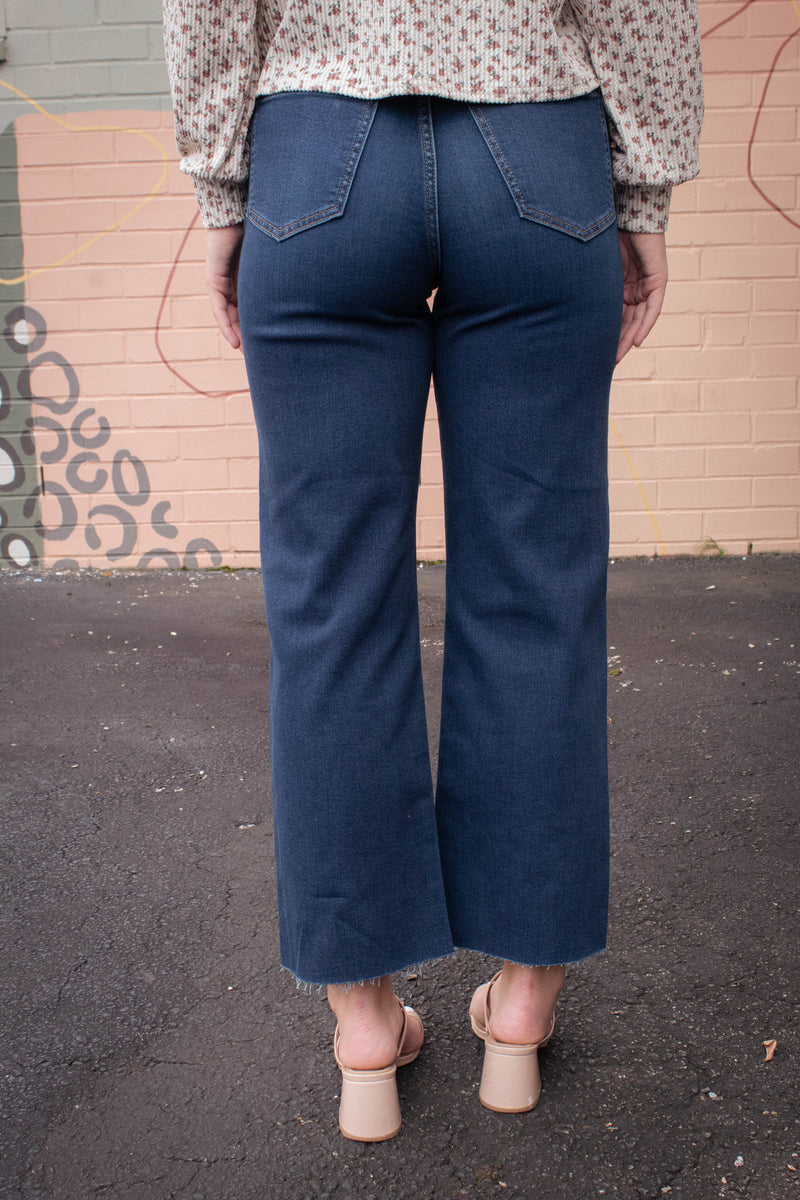 Pleaser High Rise Wide Ankle Jeans, Magic Hour | Daze