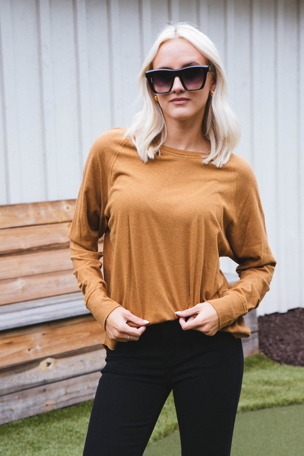 Ridge Raglan Tee, Pale Brown