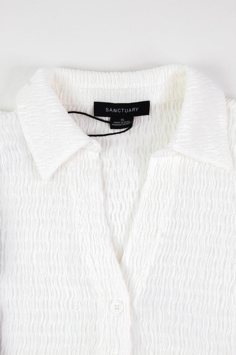 Evelyn Textured Top, Chalk | Sanctuary