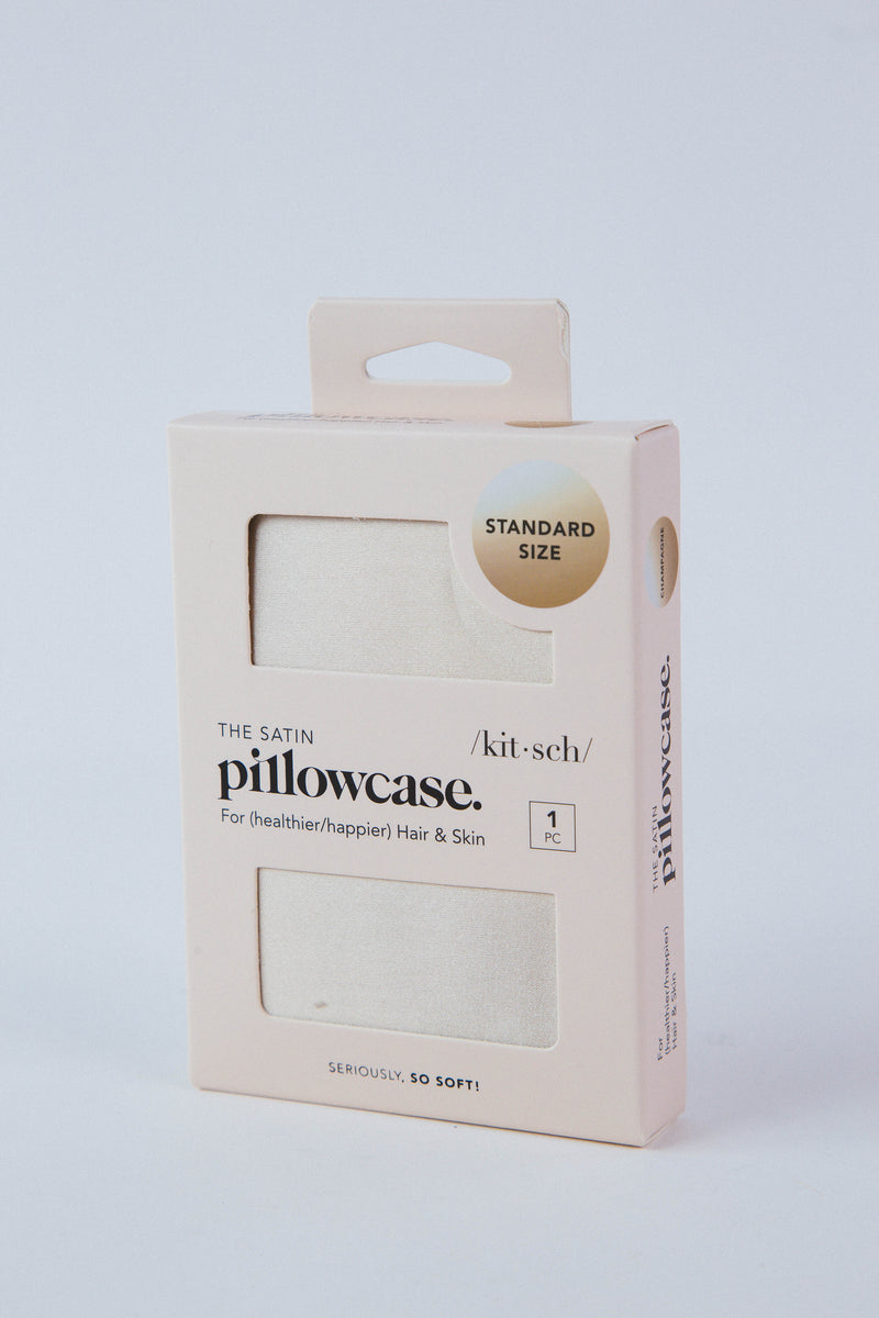 Satin Standard Pillowcase, Champagne | Kitsch