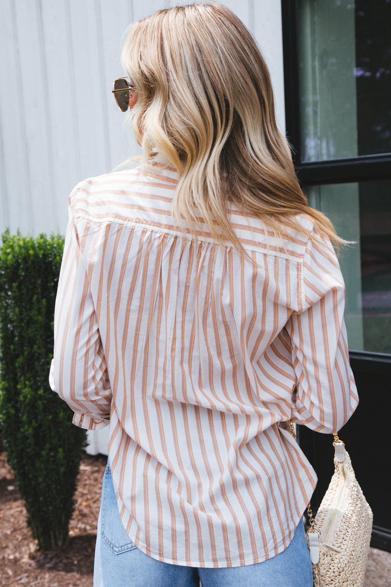 Kenzie Striped Shirt, Desert Stripe | Velvet Heart