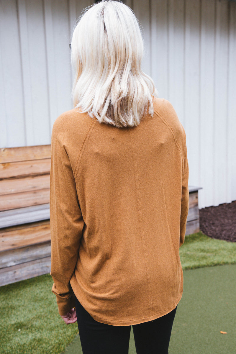 Ridge Raglan Tee, Pale Brown