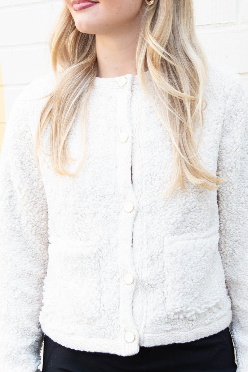 Cuddle Up Cardi, Light Oat | Sanctuary