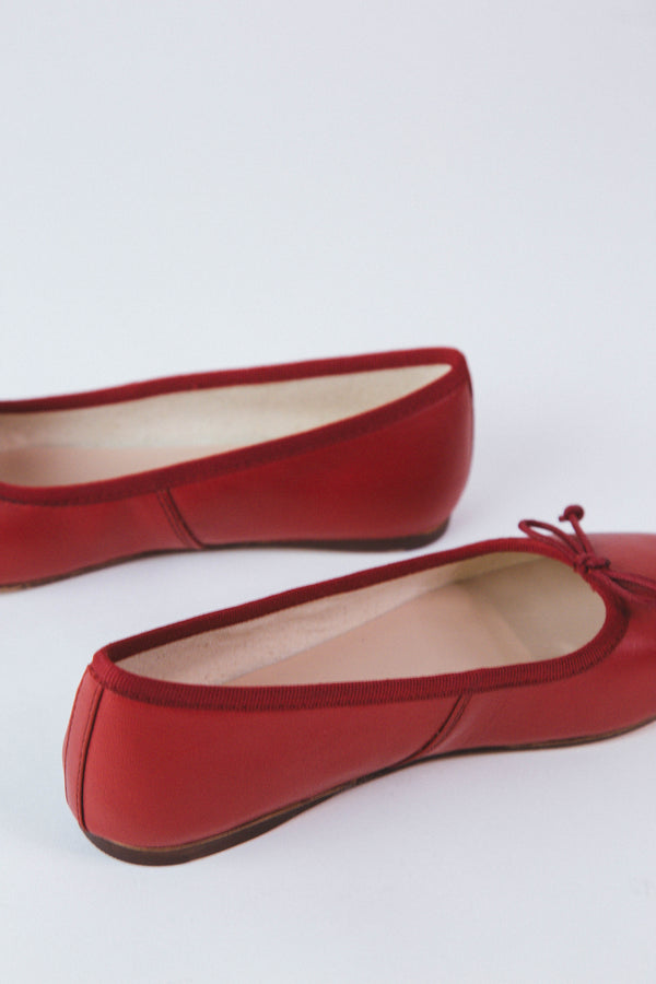 Audrey Sheep Leather Ballet Flat, Red | Chinese Laundry