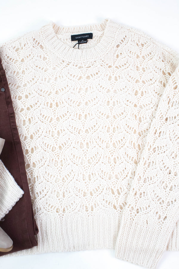 Boheme Popover Sweater, Light Oat | Sanctuary