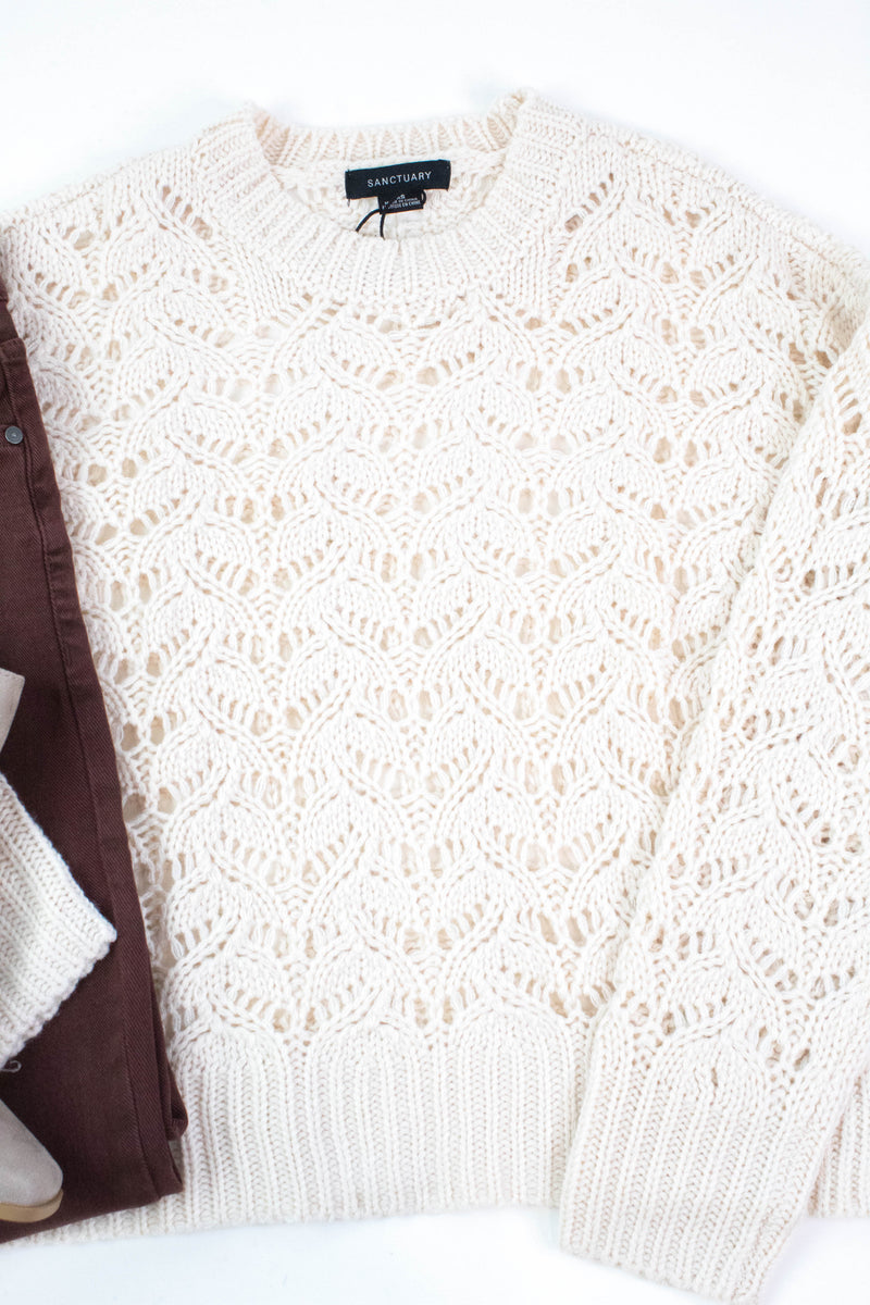 Boheme Popover Sweater, Light Oat | Sanctuary