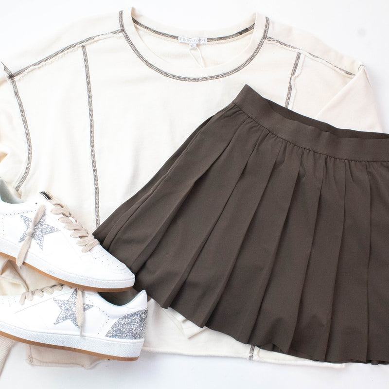 Full Swing Pleated Skirt, Tavern | Z Supply