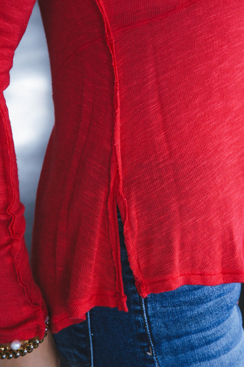 Cabin Fever Layering Top, Red Pop | Free People