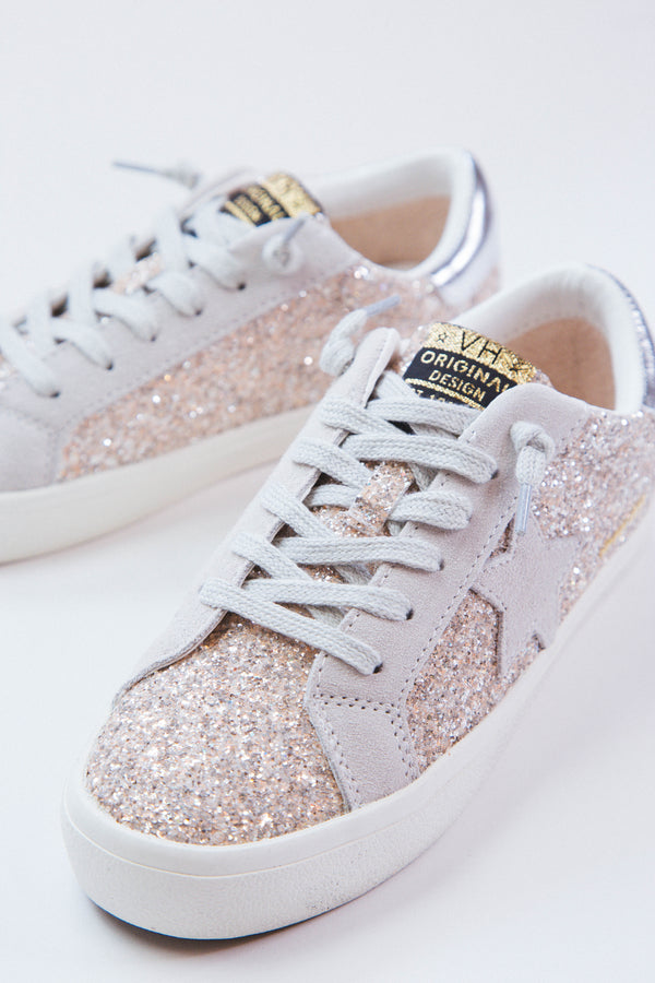 Palmer Glitter Sneaker, Silver | Vintage Havana