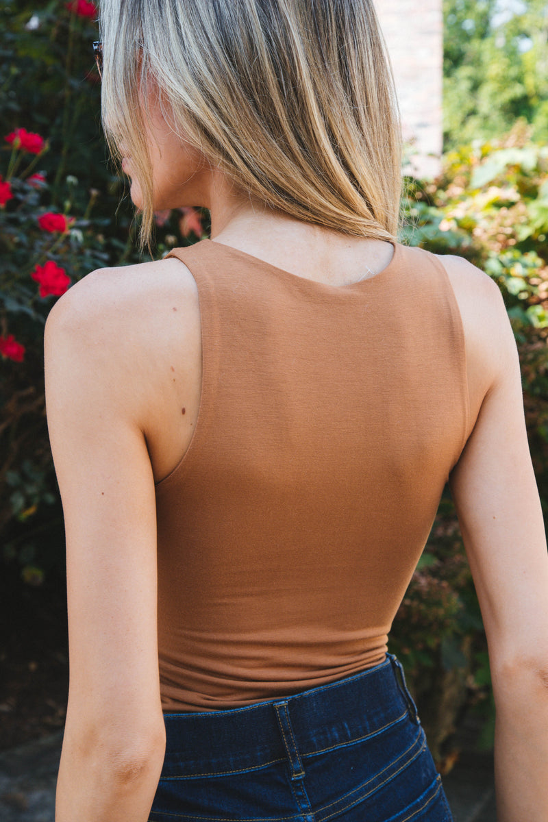 Easygoing Double Layered Tank, Toffee
