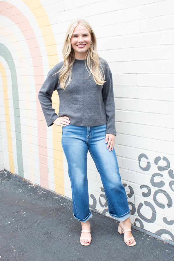 Into the Woods Cozy Top, Heather Ink | Sanctuary