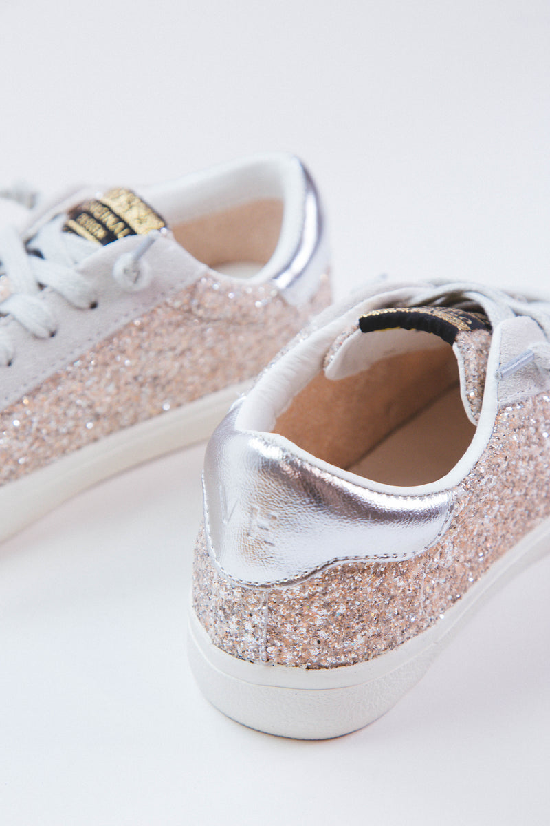 Palmer Glitter Sneaker, Silver | Vintage Havana