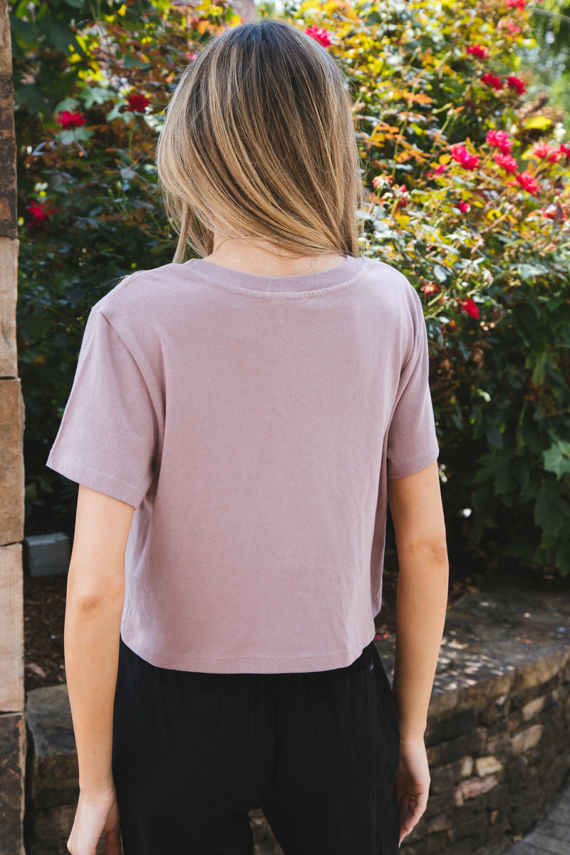 Flower Embroidery Graphic Tee, Antler