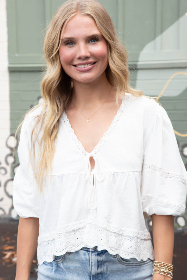 Bowie Reversible Top, Ivory | Free People