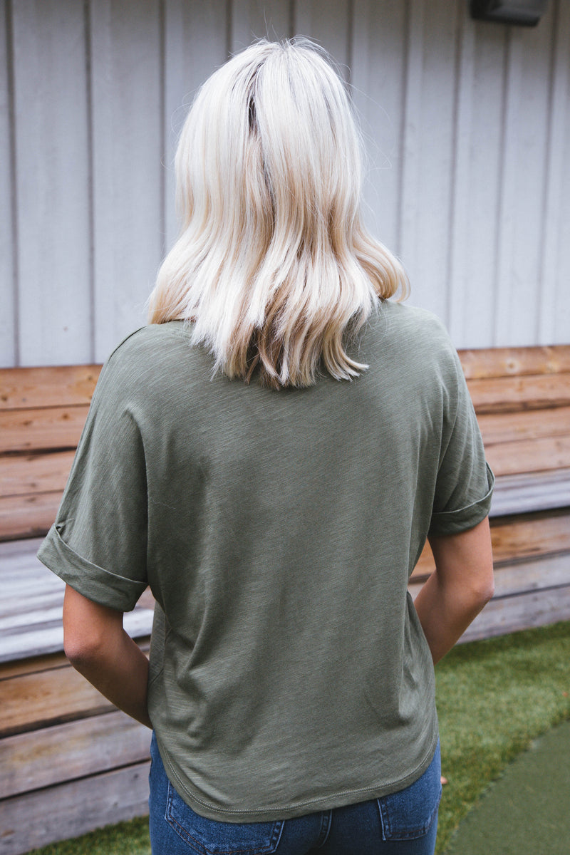 All Day Tie Tee, Trail Green | Sanctuary