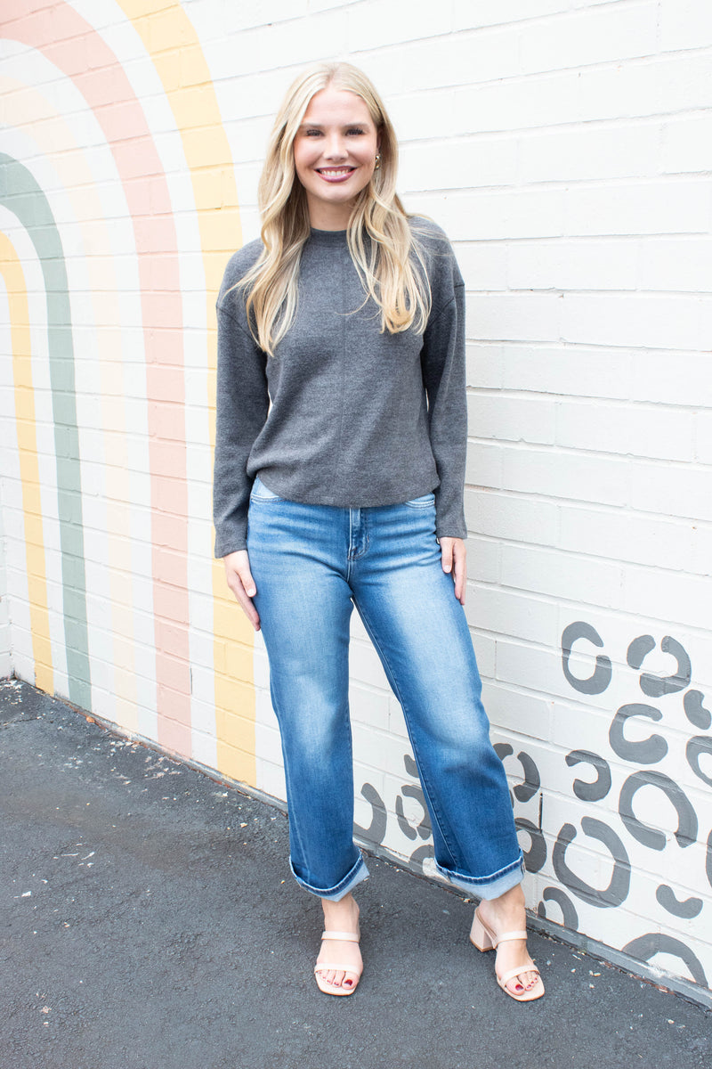 Into the Woods Cozy Top, Heather Ink | Sanctuary