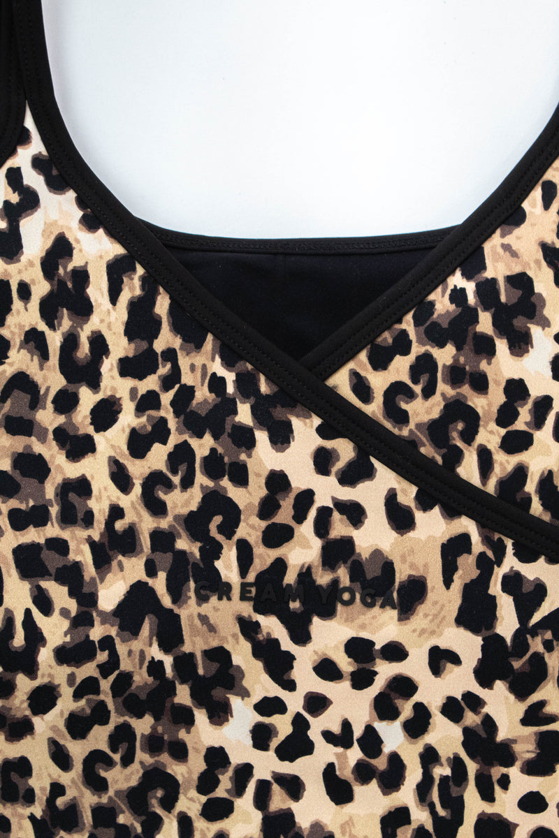 Hera Bra Tank, Cheetah | Cream Yoga