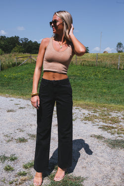 Lorien Curvy High Rise Jeans, Faded Black