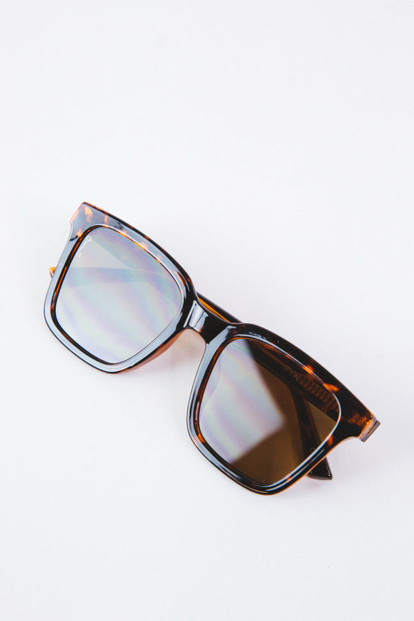 Fyn Oversized Frame Sunglasses, Tort/Brown | Otra