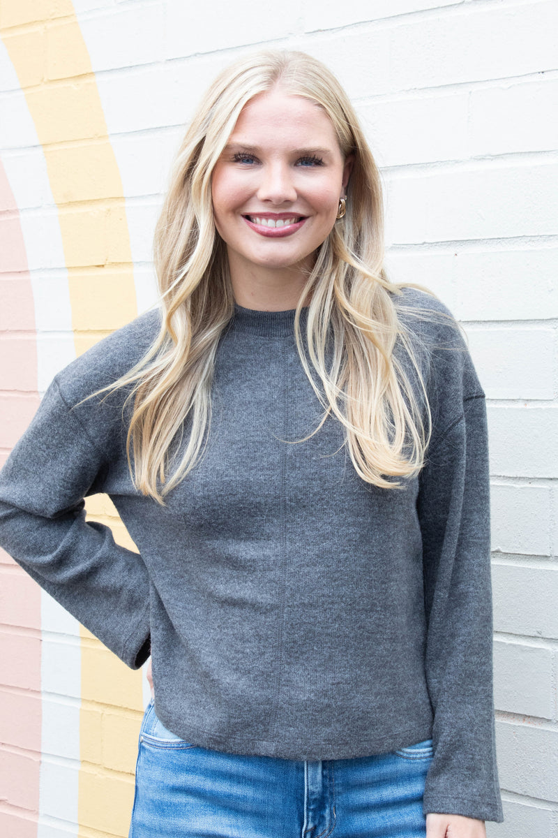 Into the Woods Cozy Top, Heather Ink | Sanctuary