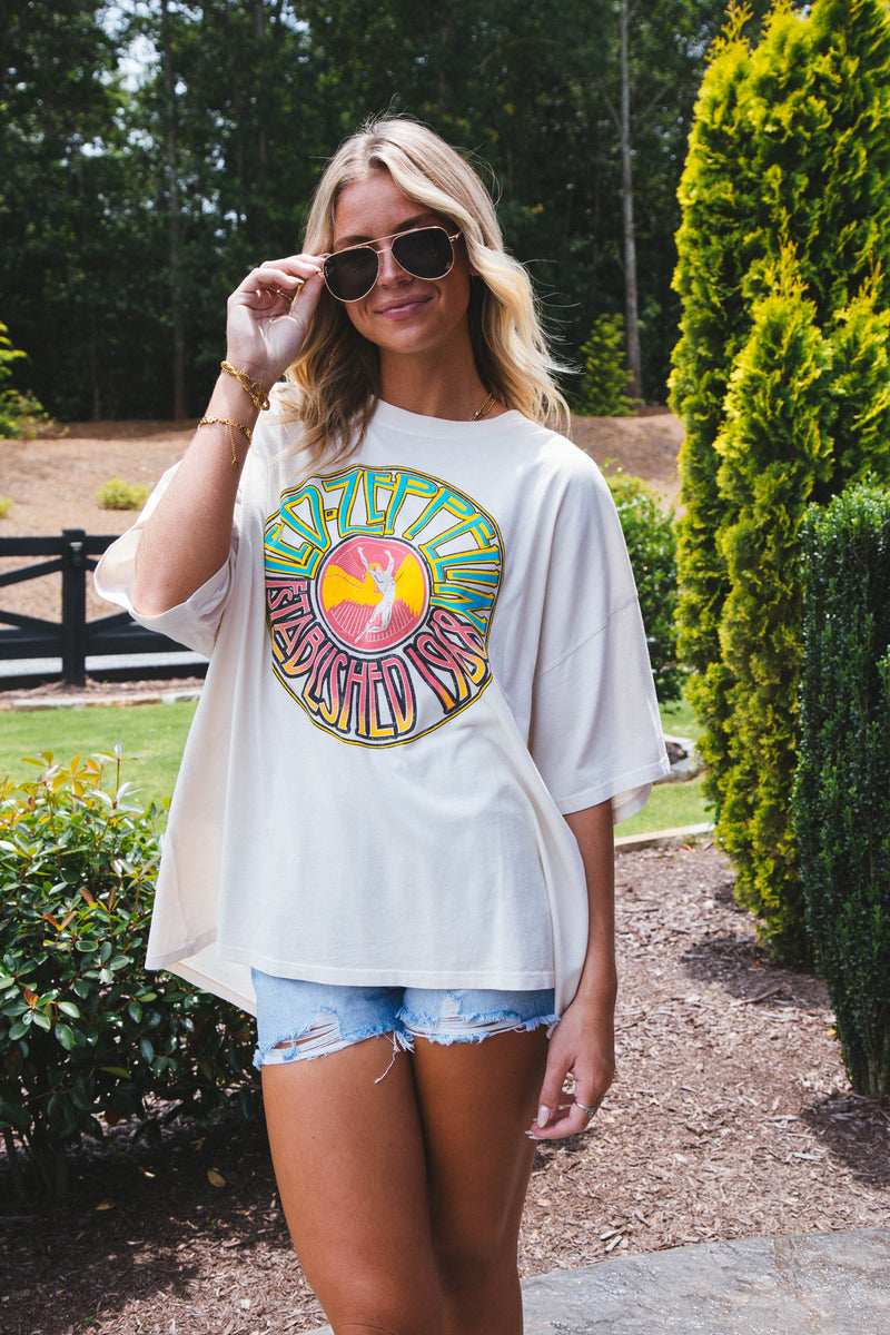 Led Zeppelin 1968 Tee, Dirty White | DayDreamer