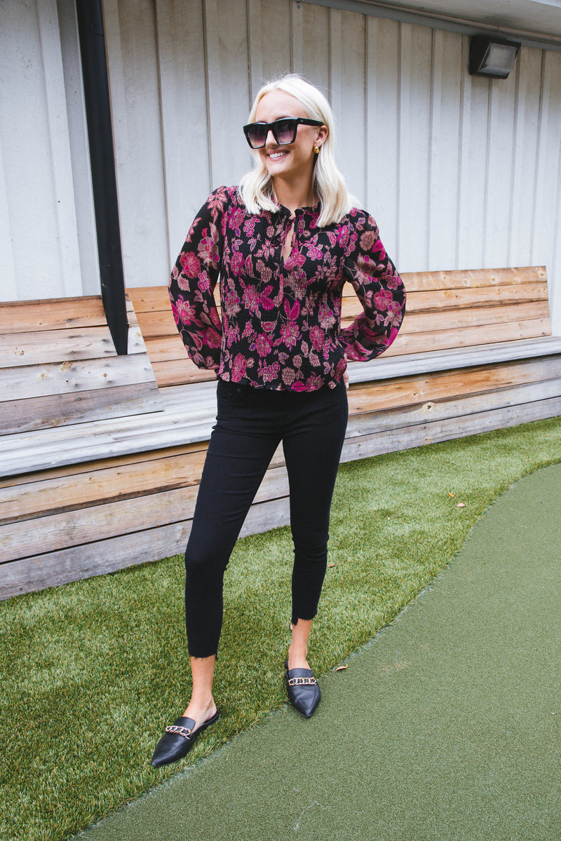 Think of You Smocked Blouse, Cranberry Blossom | Sanctuary