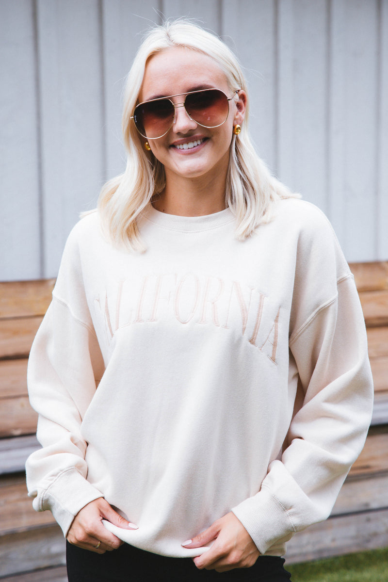 California Dreamin' Sweatshirt, Cream