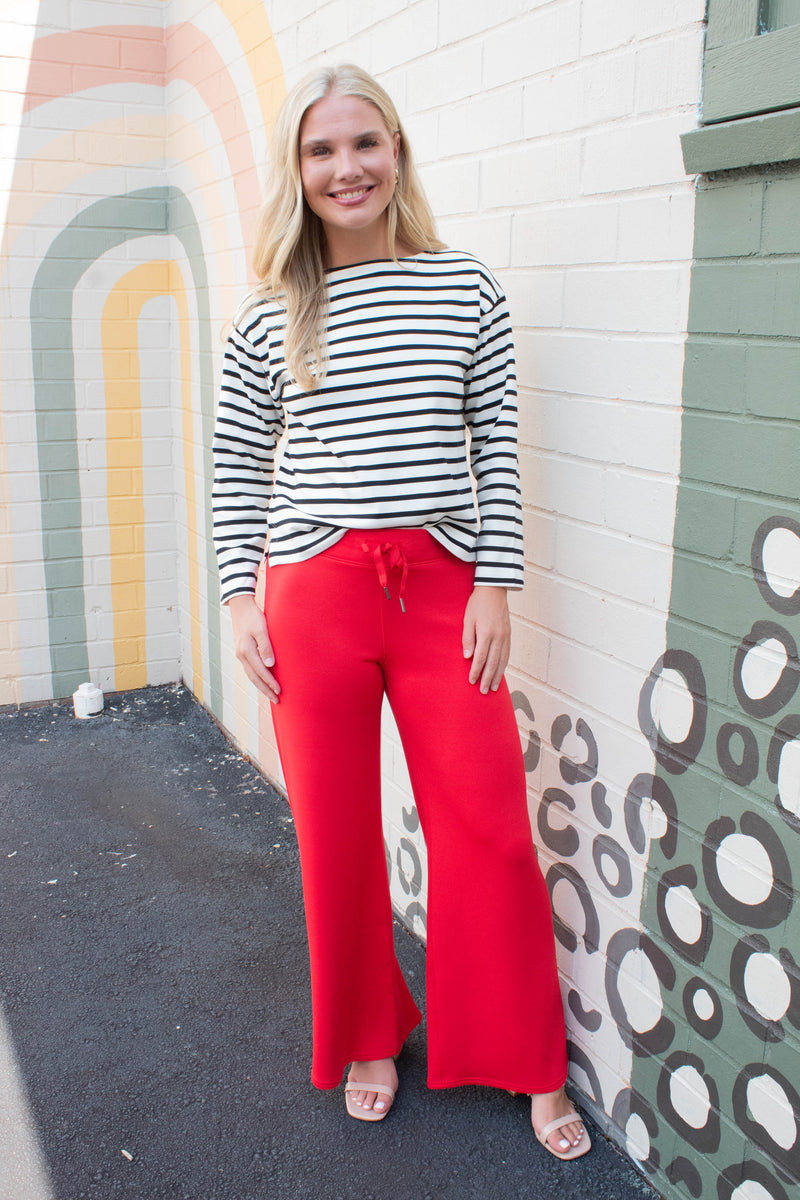 Cool Cotton Boatneck Top, Yacht Stripe | SPANX