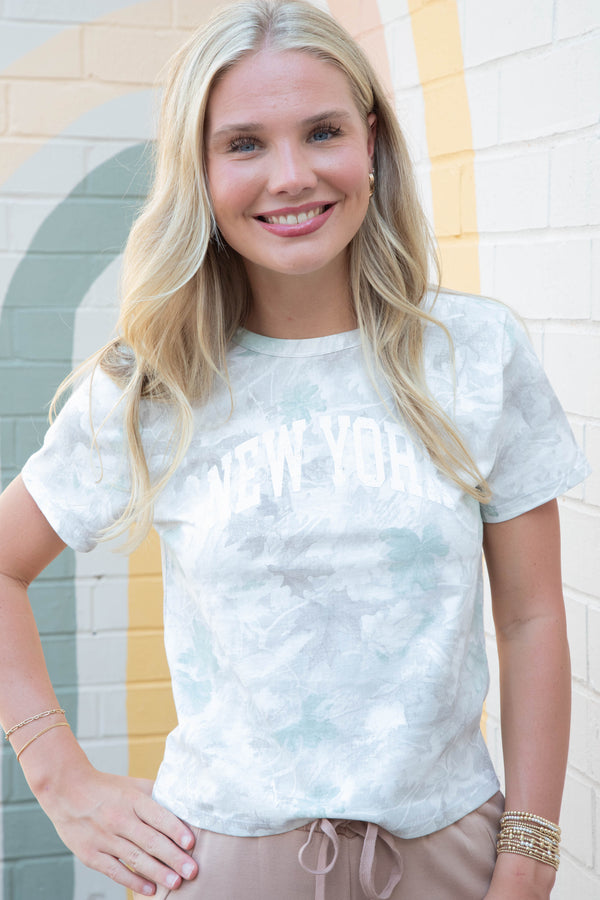 New York All Over Leaf Camo Tee, Leaf Camo