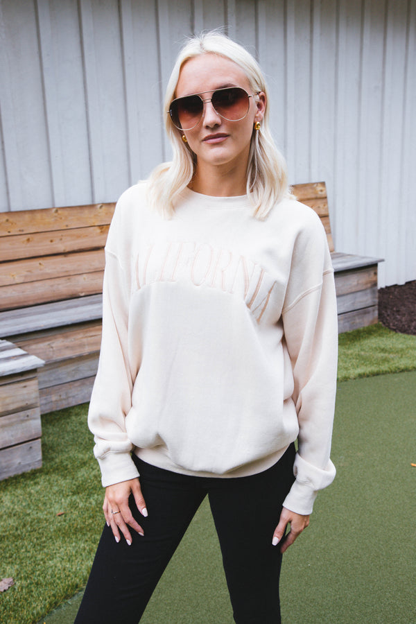 California Dreamin' Sweatshirt, Cream