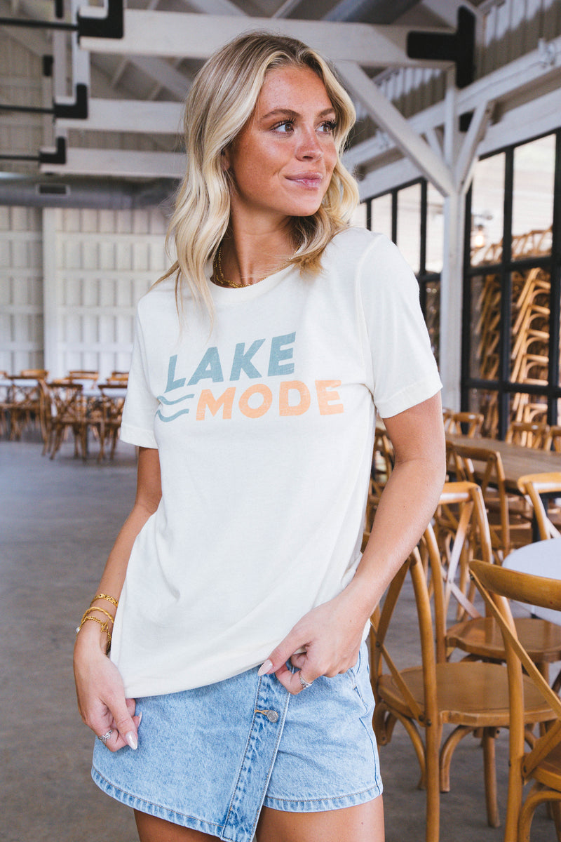 Lake Mode Graphic Tee, Ivory