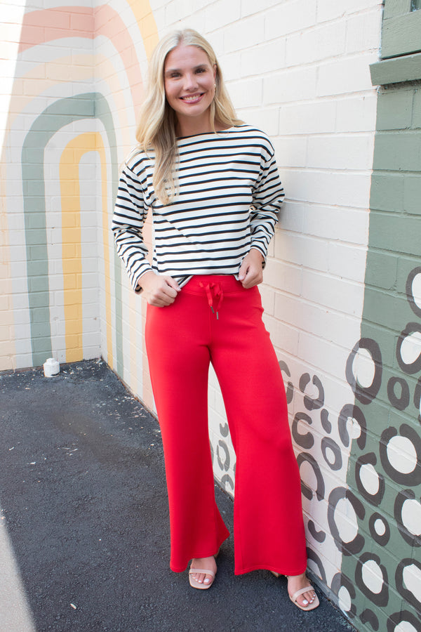 Cool Cotton Boatneck Top, Yacht Stripe | SPANX