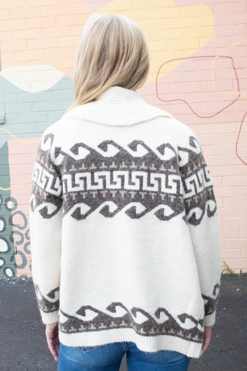 Astrid Shawl Collar Cardigan, Natural | RD Style