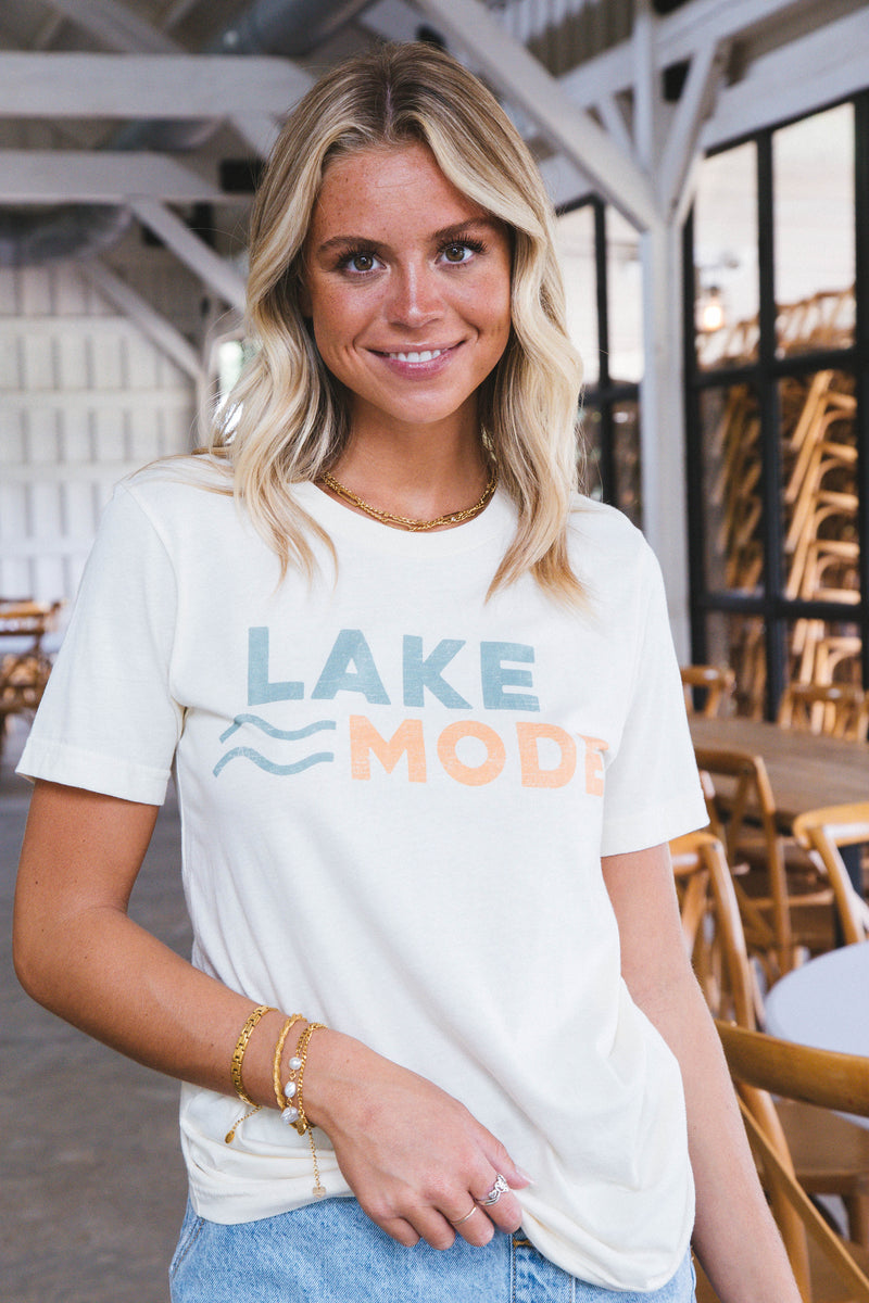 Lake Mode Graphic Tee, Ivory