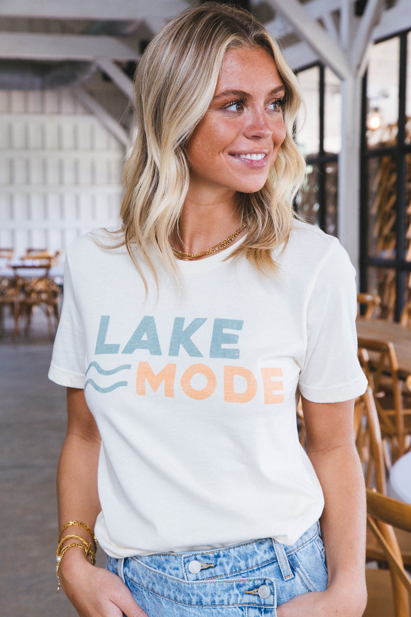 Lake Mode Graphic Tee, Ivory