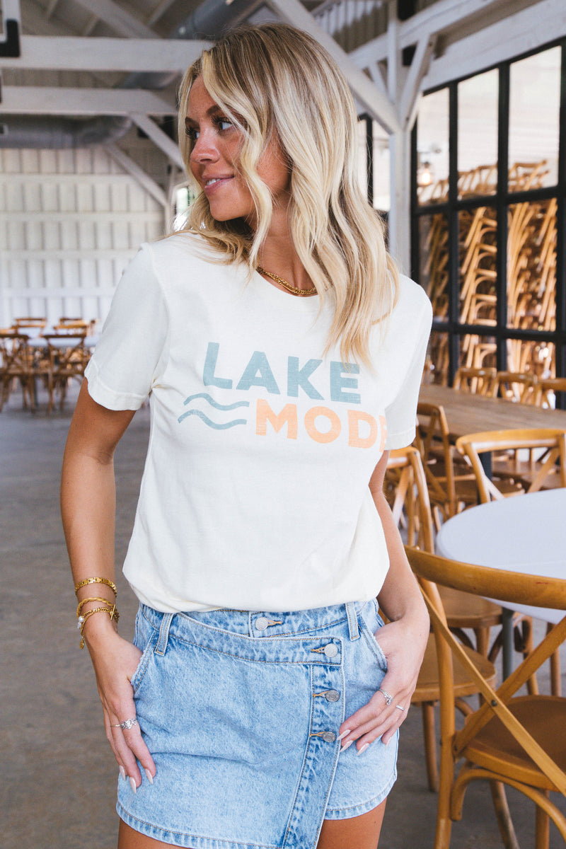 Lake Mode Graphic Tee, Ivory